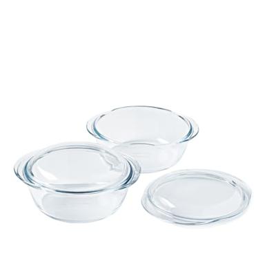 Set van 2 ovenschalen - PYREX - Glas - Rond - 1,6 L