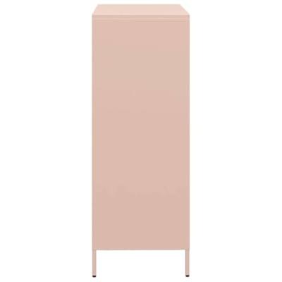 Hoge kast 68x39x103,5 cm staal roze