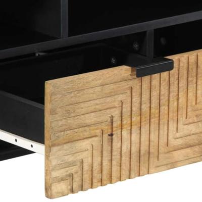 Tv-meubel 100x33x46 cm massief mangohout bruin