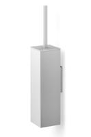 Zack Carvo Toiletborstelhouder - gesloten - wandmontage - geborsteld RVS 40490 - thumbnail
