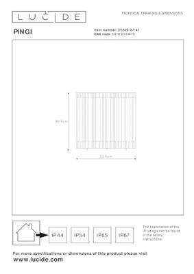 Lucide PINGI - Oplaadbare Vloerlamp Binnen/Buiten - Accu/Batterij - Ø 33,5 cm - LED 3 StepDim - 1x3W 3000K - IP44 - Taupe Lucide PINGI - Oplaadbare Vloerlamp Binnen/Buiten - Accu/Batterij - Ø 33,5 cm - LED 3 StepDim - 1x3W 3000K - IP44 - Taupe