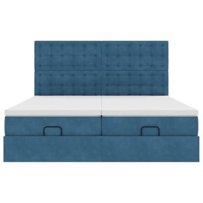 Ottoman bed met matrassen en LED's 160x200cm fluweel