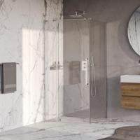 BRAUER Stellar douchecabine met draaideur helder glas 100x100x200 omkeerbaar incl. glascoating chroom - thumbnail