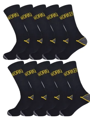 Gianvaglia 10-pak werksokken heren 101/103 - Stevige warme sokken - Elastische boord