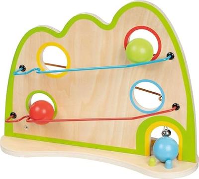 Goki ballenbaan met 2 kanten, 4dlg.