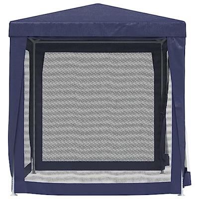 Partytent met 4 mesh zijwanden 2x2 m HDPE blauw