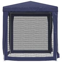 Partytent met 4 mesh zijwanden 2x2 m HDPE blauw - thumbnail