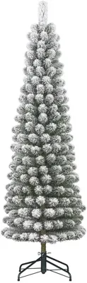 Black Box Trees Charlton Pilar kunstkerstboom besneeuwd groen 155cm - thumbnail