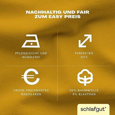Schlafgut Schlafgut EASY Jersey Elasthan Hoeslaken M - 120x200 - 130x220 196 Yellow Deep