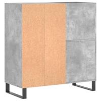 Platenkast 84,5x38x89 cm bewerkt hout betongrijs - thumbnail