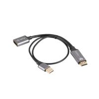 ADAPTADOR LANBERG 4K HDMI MACHO-DISPLAYPORT HEMBRA 20CM - thumbnail