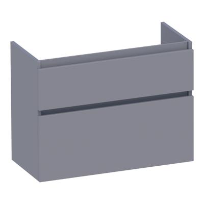 Brauer Delight - Onderkast Ondiep - 80 cm - met 2 Softclose Lades Greeploos en 1 Sifon Uitsparing - Mat Grijs