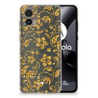 Motorola Edge 30 Neo | TPU Case | Gouden Bloemen - thumbnail