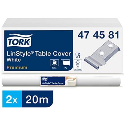 Tafellaken Tork Linstyle Premium 120cmx20m wit 474581 | 2 stuks Tafellaken Tork Linstyle Premium 120cmx20m wit 474581 | 2 stuks