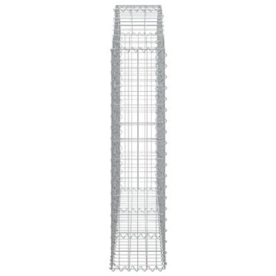 VidaXL Schanskorf gewelfd 150x30x120/140 cm gegalvaniseerd ijzer