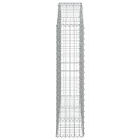 VidaXL Schanskorf gewelfd 150x30x120/140 cm gegalvaniseerd ijzer - thumbnail