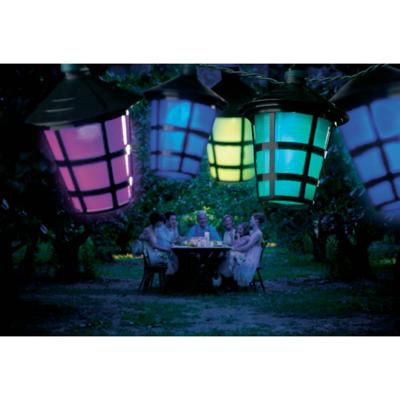 LED feestverlichting met gekleurde lampionnen