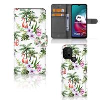 Motorola Moto G10 | G20 | G30 | Telefoonhoesje | Met pasjeshouder | Flamingo Palms - thumbnail