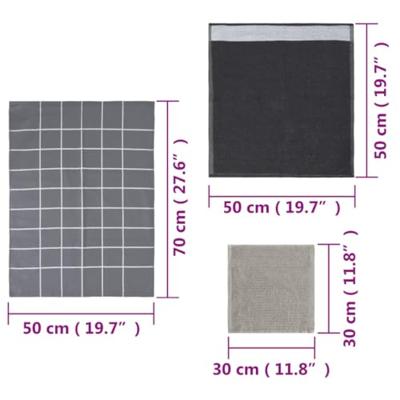 12-delige Keukendoekenset katoen grijs 12-delige Keukendoekenset katoen grijs