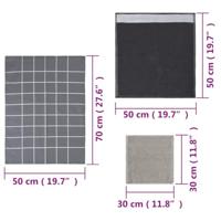 12-delige Keukendoekenset katoen grijs - thumbnail