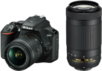 Nikon D3500 + AF-P DX 18-55mm f/3.5-5.G VR + AF-P DX 70-300mm f/4.5-6.3G Ed VR SLR camerakit 24,2 MP CMOS 6000 x 4000 Pixels Zwart - thumbnail