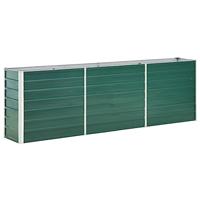 VidaXL Plantenbak verhoogd 240x40x77 cm gegalvaniseerd staal groen - thumbnail