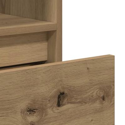 Boekenkast 36x30x171 cm bewerkt hout artisanaal eikenkleur