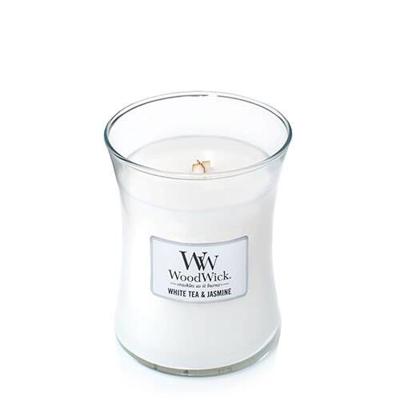 Woodwick White Tea & Jasmine Large Candle