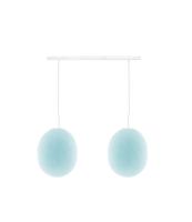 Cotton Ball Lights Tweevoudige hanglamp balk - Oval Light Aqua - thumbnail
