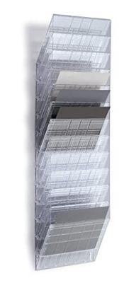 Durable Folderhouder | H1.040xB348xD95mm | aantal vakken 12 A4 dwars | polystyreen transparant | 1 stuk - 1709781400 1709781400