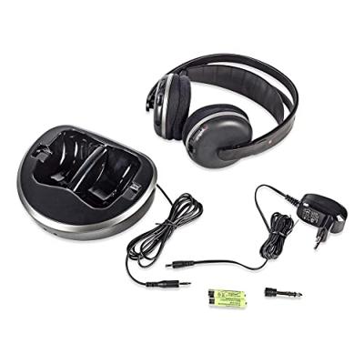 Draadloze TV-Koptelefoon - RF - Over-Ear - Maximale batterijduur: 11 uur - 100 m - Digitale Audio - Laadstation - Zilver/Zwart