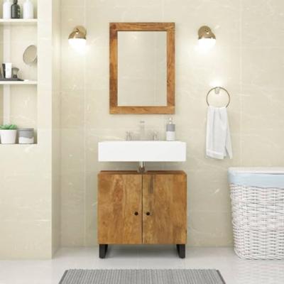 Wastafelkast 62x33x58 cm massief mangohout en bewerkt hout