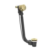 IVY Badoverloop - Vulcombinatie met Sifon - Geborsteld Mat Goud PVD - thumbnail