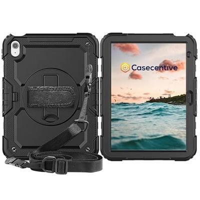 Casecentive Handstrap Pro Hardcase met handvat iPad 10.9 2022 Zwart