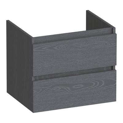 Brauer Joy - Onderkast - 60 cm - met 2 Softclose Lades Greeploos en 1 Sifon Uitsparing - Timber Grey