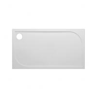 GO by Van Marcke Argon douchebak polybeton gelcoat 100x80x3cm rechthoek afvoer D90mm zonder potenstel wit EBG-1080S - thumbnail