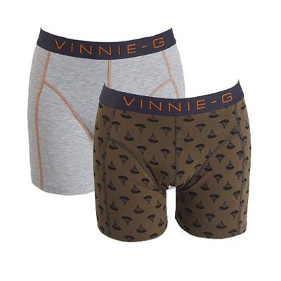 Vinnie-G boxershorts Military Olive Grey- Print 2-pack XL Vinnie-G boxershorts Military Olive Grey- Print 2-pack XL