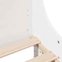 Bedframe zonder matras massief grenenhout wit 90x200 cm - thumbnail