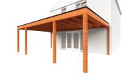 Trendhout Aanbouwveranda Modena 720x485 cm- Plat dak- Hout- Trendhout - thumbnail