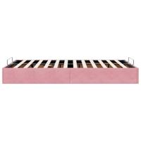 Ottoman bedframe zonder matras 120x200 cm fluweel roze - thumbnail