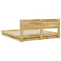 Bedframe hoofdeinde zonder matras 200x200 cm massief hout eiken - thumbnail