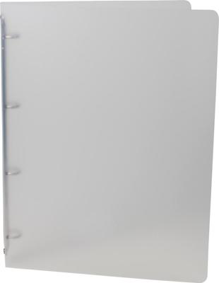 Alpha ringmap, voor ft A4, uit PP, 4 ringen van 16 mm, transparant wit