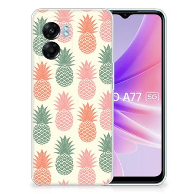 OPPO A77 | A57 5G | Siliconen Case | Ananas OPPO A77 | A57 5G | Siliconen Case | Ananas