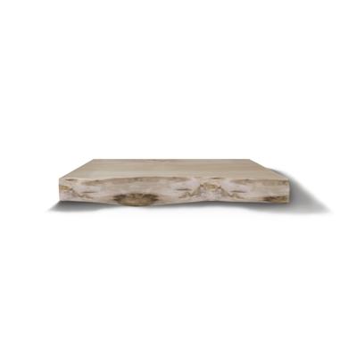 OUTLET Bovenblad BWS Eiken Massief Hout Met Boomschors 80 cm Olie Wit