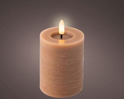 LED kaars Lumineo Bruin Ø 7 x 11,2 cm Vlameffect