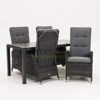 Tuinstoel veloso met Romane tafel 166 x 84 cm keramiek - thumbnail