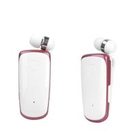 K39 Wireless Bluetooth Headset CSR DSP chip In-Ear Vibrating Alert Wear Clip Hands Free Earphone (Rose Red) - thumbnail