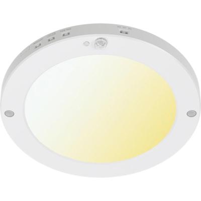LED Plafondlamp met Bewegingssensor + Dag en Nacht Sensor - Brinton Noctis - 20W 1800lm - Aanpasbare Lichtkleur 3000K-4000K-6500K - Opbouw/Inbouw - Wit Rond