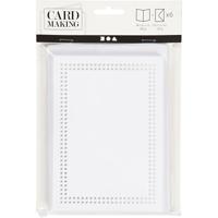 Creativ Company Kaarten om te borduren wit, set van 6 - thumbnail