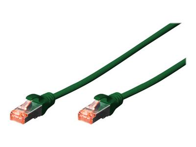 Digitus DK-1644-100/G RJ45 Netwerkkabel, patchkabel CAT 6 S/FTP 10.00 m Groen Halogeenvrij, Verdraaide paren, Snagless, Vlambestendig 1 stuk(s)
